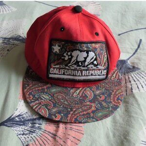 CALIFORNIA REPUBLIC red cap hat  baseball hat